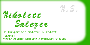 nikolett salczer business card